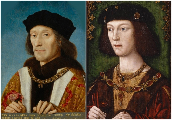 Слева направо: Генрих VII. \ Генрих VIII в молодости, в год вступления на престол.