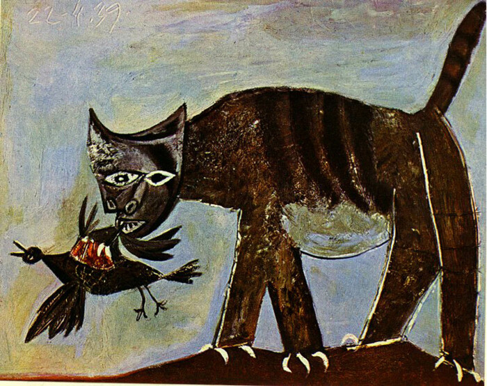 Пабло Пикассо – Кошка, поймавшая птицу. \ Фото: art.ayay.co.uk.