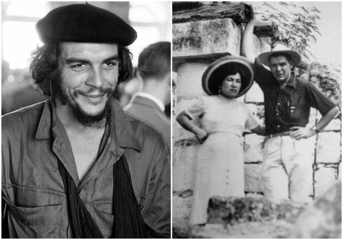 Слева направо: Эрнесто Че Геваро. \ Эрнесто и Ильда Гадеа во время медового месяца на полуострове Юкатан, 1955 год.