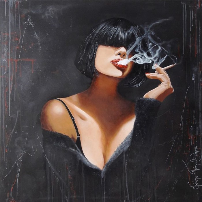 Дым сигарет. Автор: Christine Thery Demore.