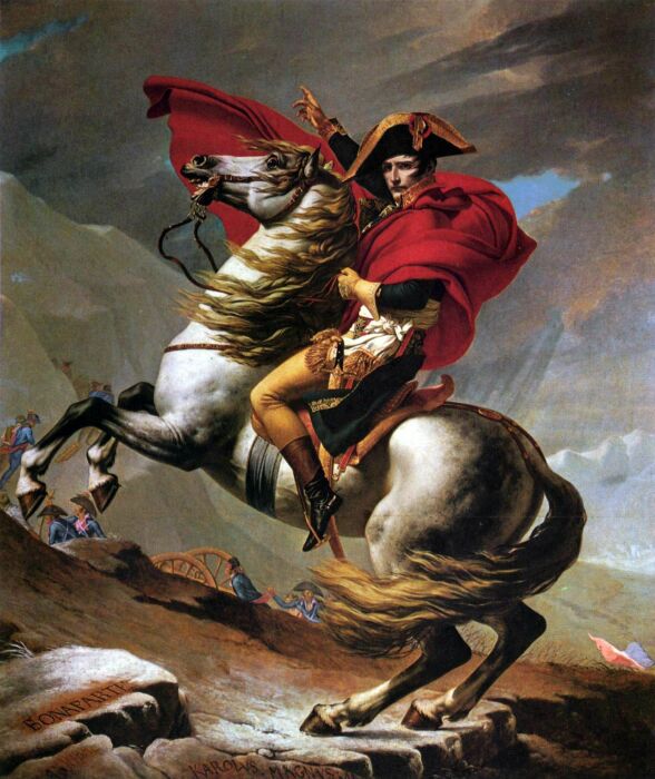 Наполеон на перевале Сен-Бернар I. \ Фото: pinterest.com.