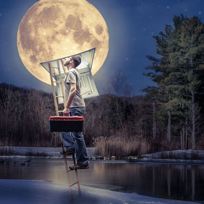 Там, где луна. Сюрреалистические работы от фотографа Дэн Кинг (Dan King).