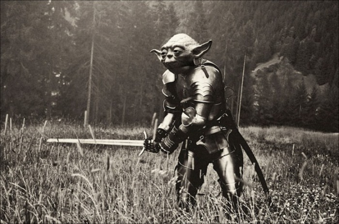 Средневековый рыцарь – учитель Йода. Фотоманипуляции от Данила Полевого (Danil Polevoy).