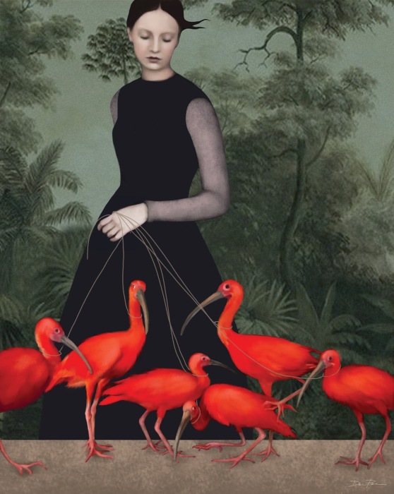 Красные птицы. Автор: Daria Petrilli.