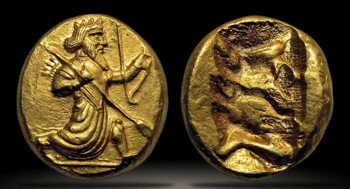 Золотая монета Дарик, империи Ахеменидов, 420-375 гг. до н. э. \ Фото: mdregion.ru.