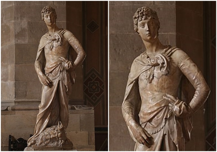Мраморный Давид работы Донателло, 1408-09 годы.