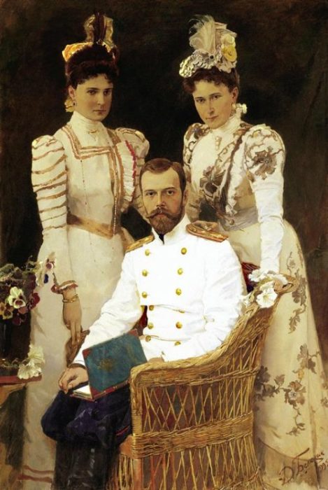 Государь император Николай II с семьёй. Автор: Дмитрий Белюкин.