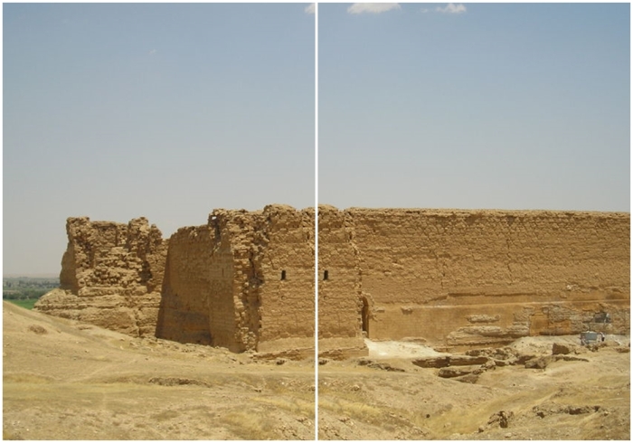 Остатки главной цитадели и дворца над Евфратом, Дура Европос.
