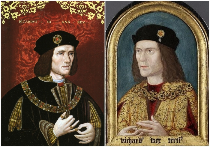 Слева направо: Ричард III, портрет конца XVI века.\ Самый ранний из сохранившихся портретов Ричарда III, 1520-е годы.
