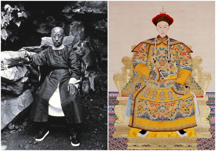 Слева направо: Портрет принца Гуна. \ Императорский портрет императора Гуансюя.