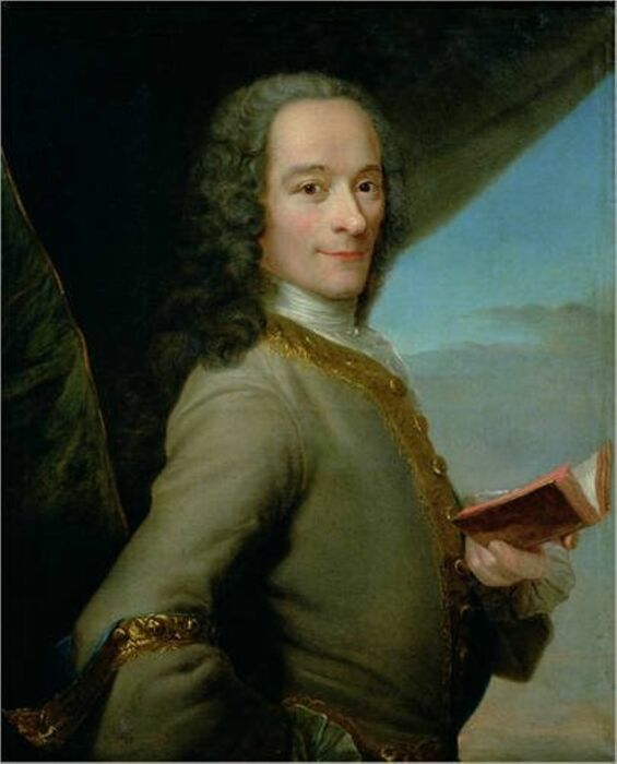 Портрет Франсуа-Мари Аруэ Вольтера, Морис Кантен де Латур, 1737 год. \ Фото: rtbf.be.