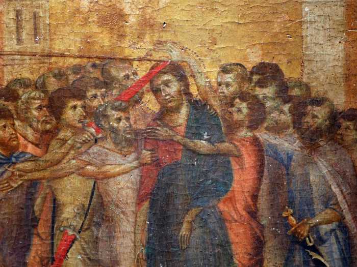 Картина Осмеяние Христа, давно утраченный шедевр флорентийского художника эпохи Возрождения Чимабуэ. \ Фото: insider.com.