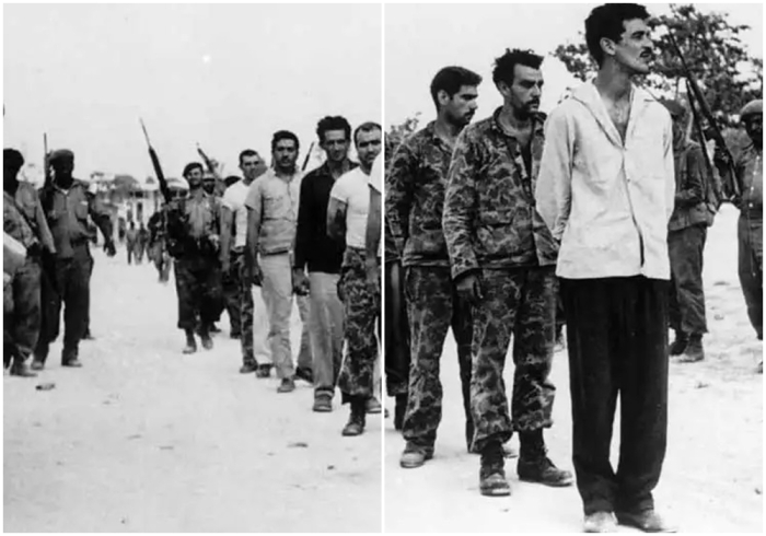 Кубинские изгнанники взяты в плен в заливе Свиней.