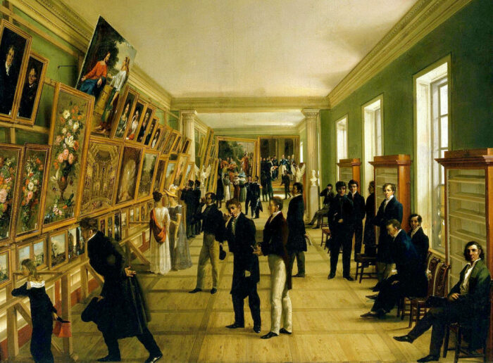 Выставка изящных искусств в Варшаве в 1828 году. \ Фото: stanhopecooper.com.