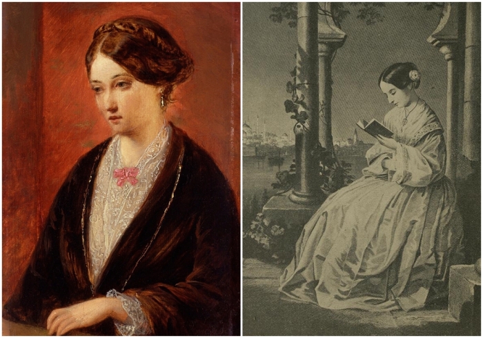 Слева направо: Флоренс Найтингейл, Август Леопольд Эгг, около 1840-х годов. \ Флоренс Найтингейл, гравюра, 1856 год.