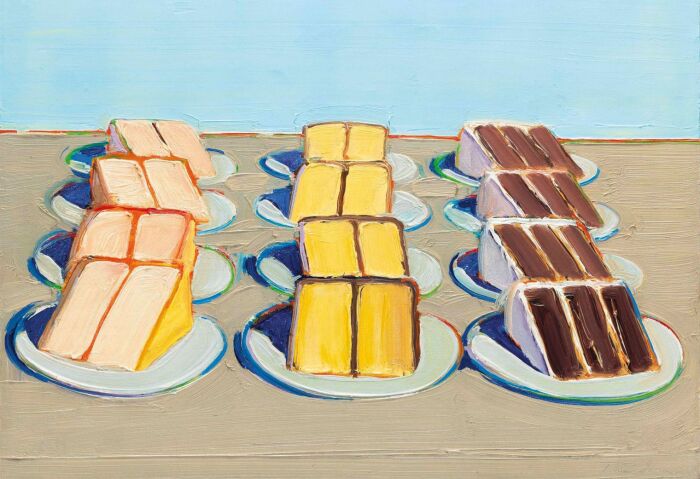 Ряды тортов, Уэйн Тибо, 1962 год. \ Фото: topys.cn.
