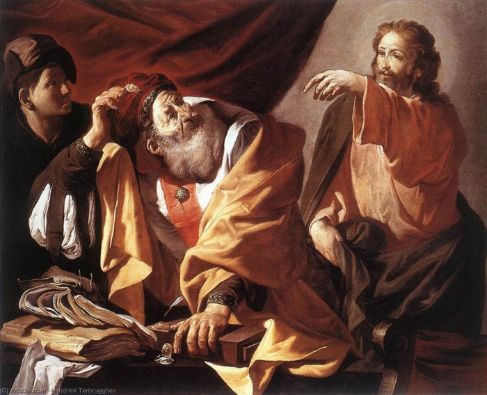 Призвание святого Матфея, Хендрик Тербрюгген, 1616 год. \ Фото: artsdot.com.