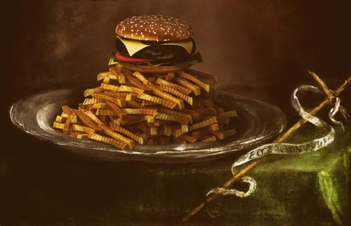 Аппетитная картошка фри и сочный гамбургер. Автор: Gabriel Nardelli Araujo.