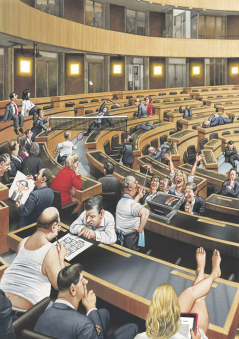 Парламент. Автор: Gerhard Haderer.