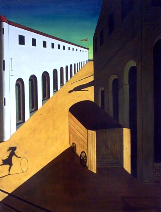 Тайна и меланхолия улицы, 1914 год. Автор: Giorgio de Chirico.