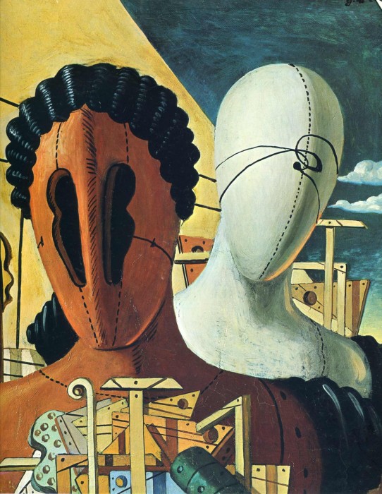 Две маски, 1926 год. Автор: Giorgio de Chirico.