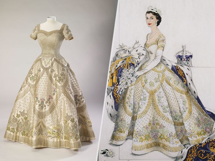 Коронационное платье Королевы Елизаветы II, июнь 1953 год. \ Фото: refashioninghistory.com.