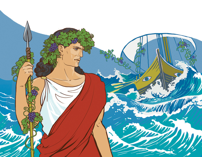 Миф о Дионисе и морских разбойниках. \ Фото: behance.net.