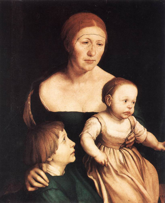 Семья художника, Ганс Гольбейн Младший, 1528 год. \ Фото: wordpress.com.