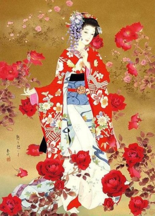 Юная ученица гейши - майко. Автор: Haruyo Morita.