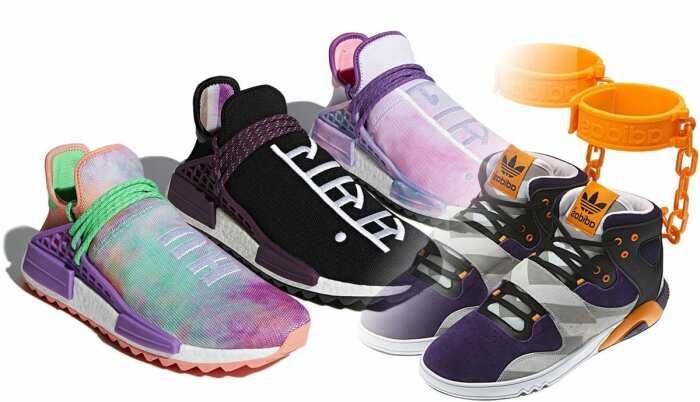 Слева направо: Кроссовки Holi.  «Кандальные кроссовки» Adidas.  Фото: google.com.