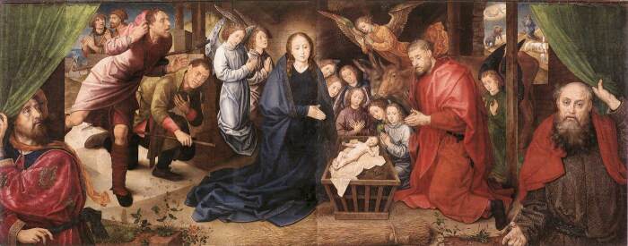 Поклонение пастухов, Хуго ван дер Гус, около 1480 года. \ Фото: bing.com.
