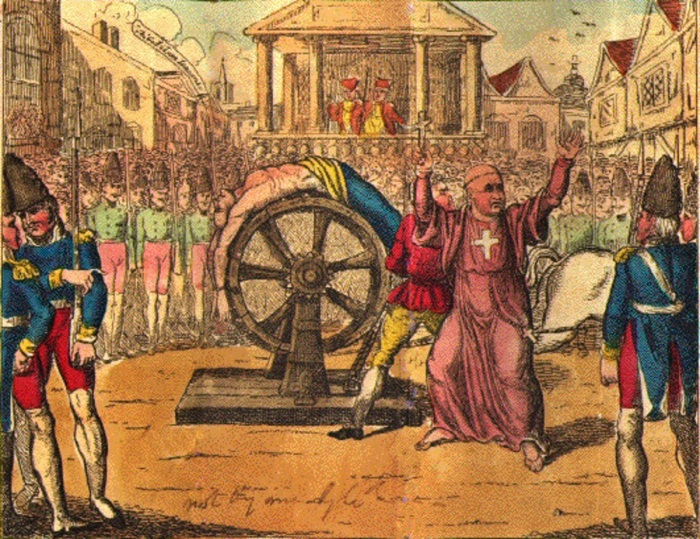 Смерть Жана Каласа, который был сломан на колесе в Тулузе, 9 марта 1762 года. \ Фото: themarshallproject.org.