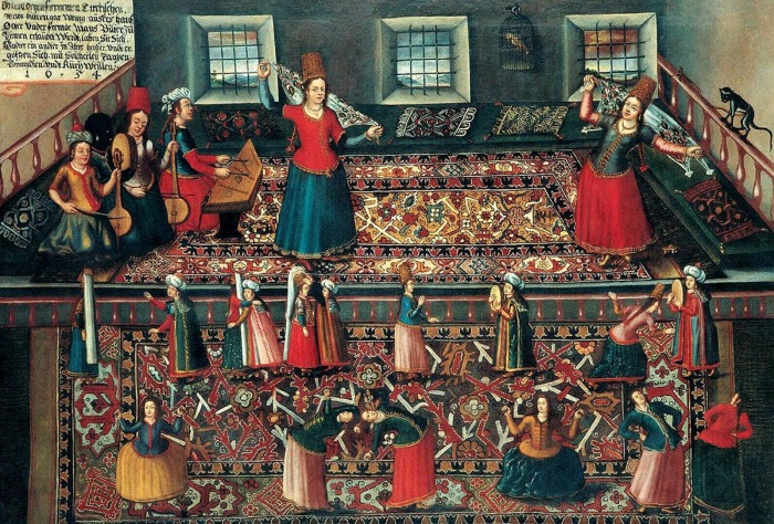 Сцена из турецкого гарема, 1654 год. \ Фото: ommons.wikimedia.org.