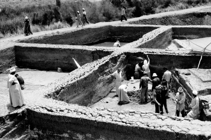Раскопки (1993 год) в Телль-эль-Дабаа, современном названии древней столицы гиксосов Авариса. \ Фото: bing.com.