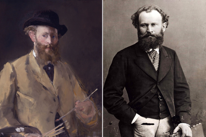 Справа: Автопортрет с палитрой Эдуард Мане, 1879 год. \ Слева: Эдуард Мане. \ Фото: google.com.