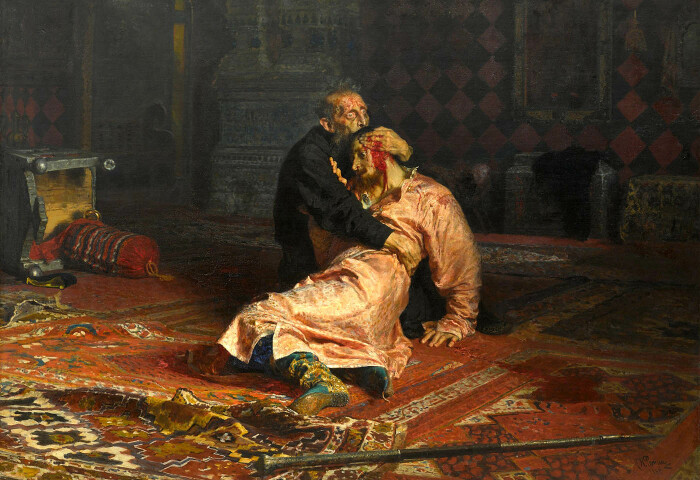 Иван Грозный и его сын Иван 16 ноября 1581 года, Илья Репин, 1885 год. \ Фото: twitter.com.