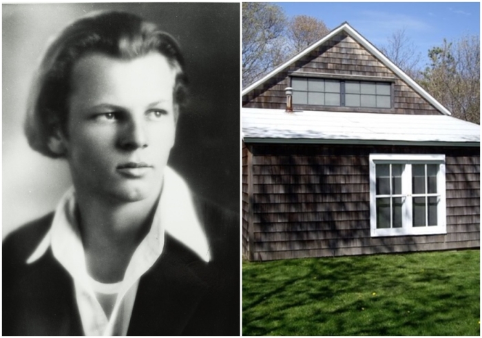 Слева направо:  Джексон Поллок, студийный портрет в возрасте около 16 лет. \ Студия Поллока в Спрингсе, Нью-Йорк.