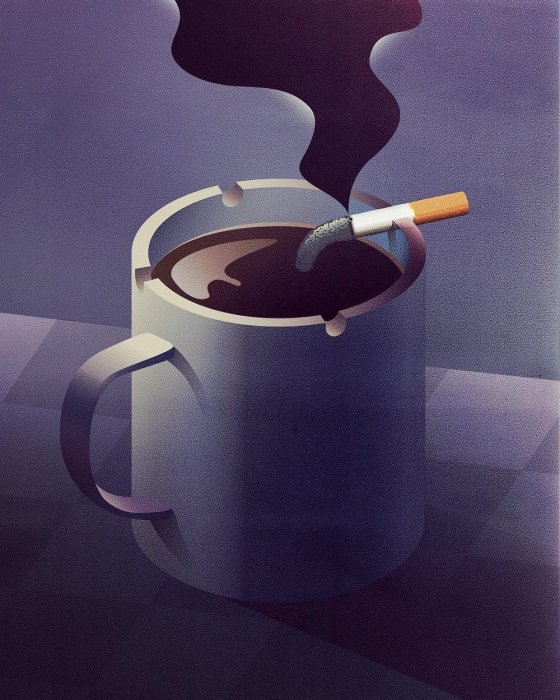 Кофе с сигаретой. Автор: Jan Siemen.