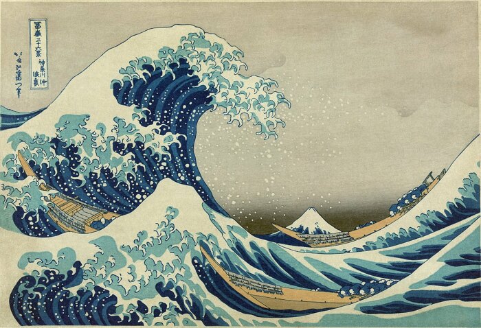 Большая волна в Канагаве — гравюра на дереве японского художника Кацусики Хокусая. \ Фото: reddit.com.