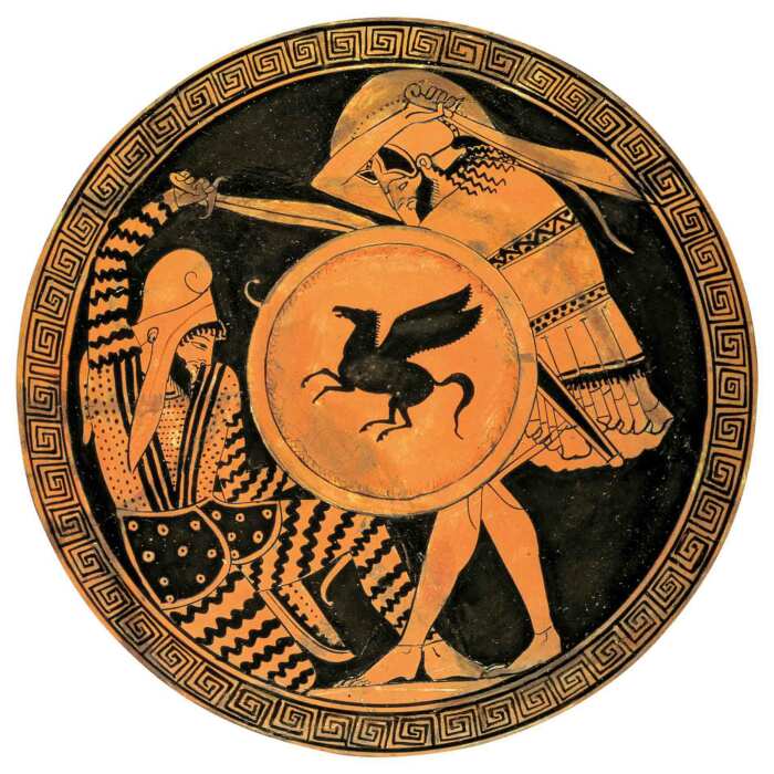 Гоплит, убивающий павшего перса, 5 век до нашей эры. \ Фото: laaventuradelahistoria.es.