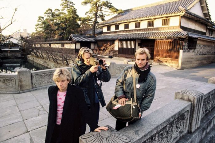 Британская рок-группа «The Police» в городе Курасики, префектура Окаяма, январь 1981 года. Автор: Koh Hasebe.