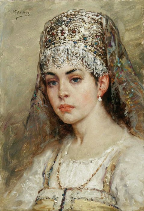 Боярышня, 1880-е годы. Автор: Константин Маковский.