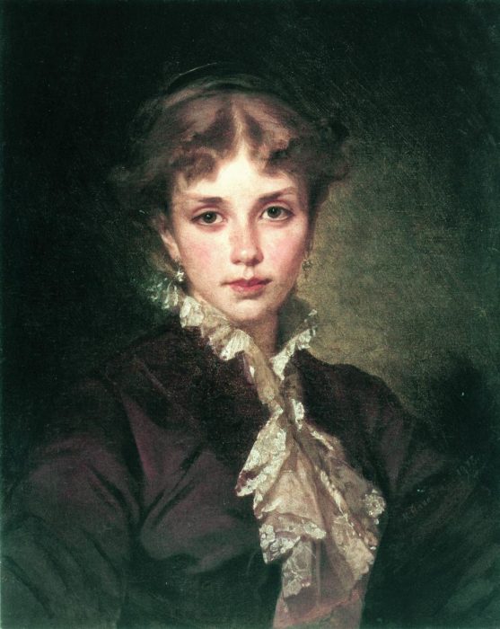 Женский портрет, 1878 год. Автор: Константин Маковский.