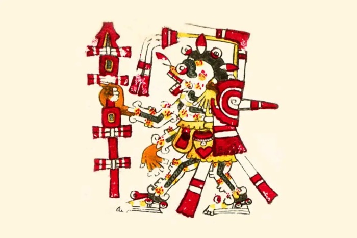 Ацтекский кодекс с изображением бога смерти Миктлантекутли, 16 век. \ Фото: bing.com.