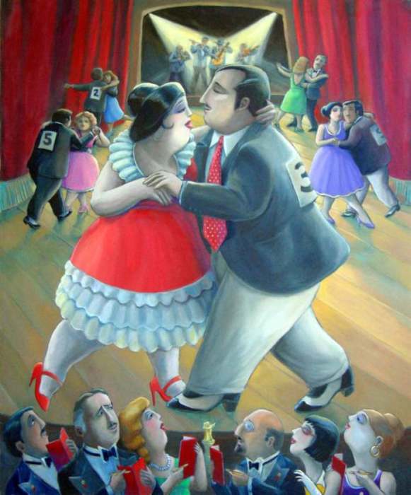 Танцевальный конкурс (lc-85 dance contest). Причудливые картины мексиканского художника Ли Чапмен (Lee Chapman).