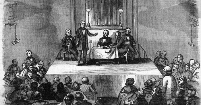 Иллюстрация собрания Американского общества колонизации в Вашингтоне перед колонизацией Либерии. \ Фото: google.com.