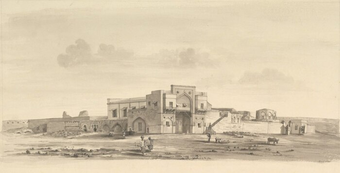 Рисунок пером и чернилами форта Ахмеднагар, около 1885 года. \ Фото: stringfixer.com.