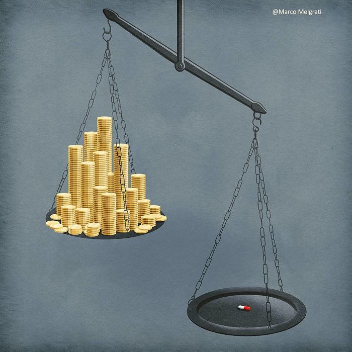 Несоразмерность цен на лекарства. Автор: Marco Melgrati.