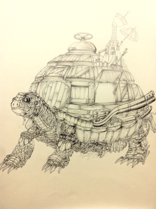 Fortress Tortoise. (Крепость черепахи). Автор рисунка: Marcomatic.