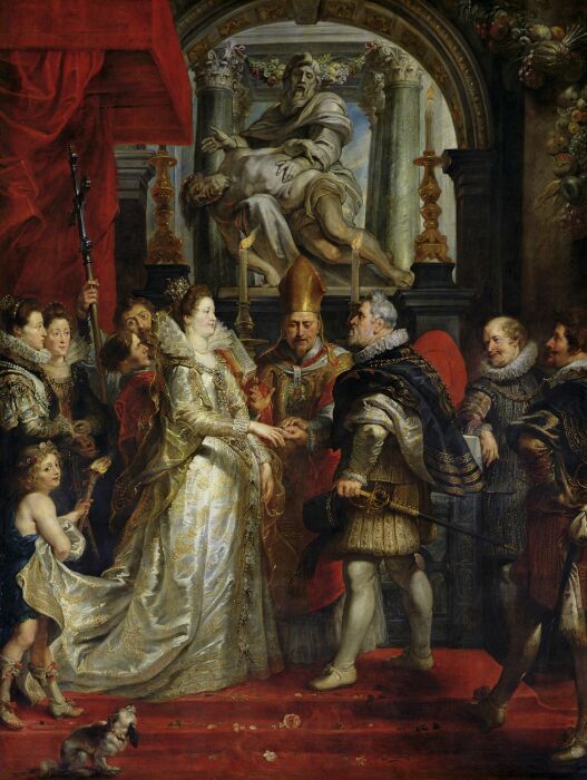 Бракосочетание Марии Медичи с королём Франции Генрихом IV. \ Фото: pinterest.com.